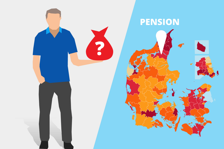 Der er store geografiske forskelle på, hvor mange år de 67-åriges samlede formue giver dem mulighed for at bevare deres levestandard som pensionister.