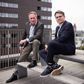 Branchebosserne Lars Sandahl Sørensen (tv), adm. direktør for Dansk Industri, og Brian Mikkelsen, adm. direktør for Dansk Erhverv, taler med store bogstaver, efter den såkaldte åben dør-ordning er blevet sat i bero. Det er et definerende øjeblik for Danmark, siger de. Foto: Sofia Busk