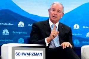 Stephen A. Schwarzman CEO Blackstone speaks during the session 'Shaping a New Market Architecture' at annual meeting of the World Economic Forum in Davos, Switzerland, Tuesday, Jan. 22, 2019. (AP Photo/Markus Schreiber)