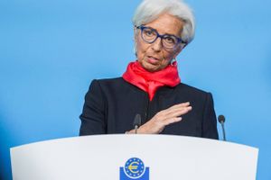 Christine Lagarde, president of the European Central Bank, speaks during a news conference in Frankfurt on Dec. 16. Foto: Bloomberg photo by Andreas Arnold.