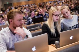 De studerende på Aarhus Universitet er snart attraktive kandidater, som virksomheder flokkes om. Arkivfoto: Gregers Tycho