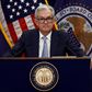 Sådan så det ud, da Fed-chef Jerome Powell trådte op på talerstolen efter centralbankens seneste rentemøde i december. Foto: REUTERS/Evelyn Hockstein