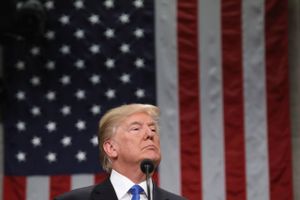 Præsident Trump vil have Kina til frivilligt at reducere sit handelsbalanceoverskud med USA fra 375 til 275 mia. dollars. Foto: AP/Win Mcnamee