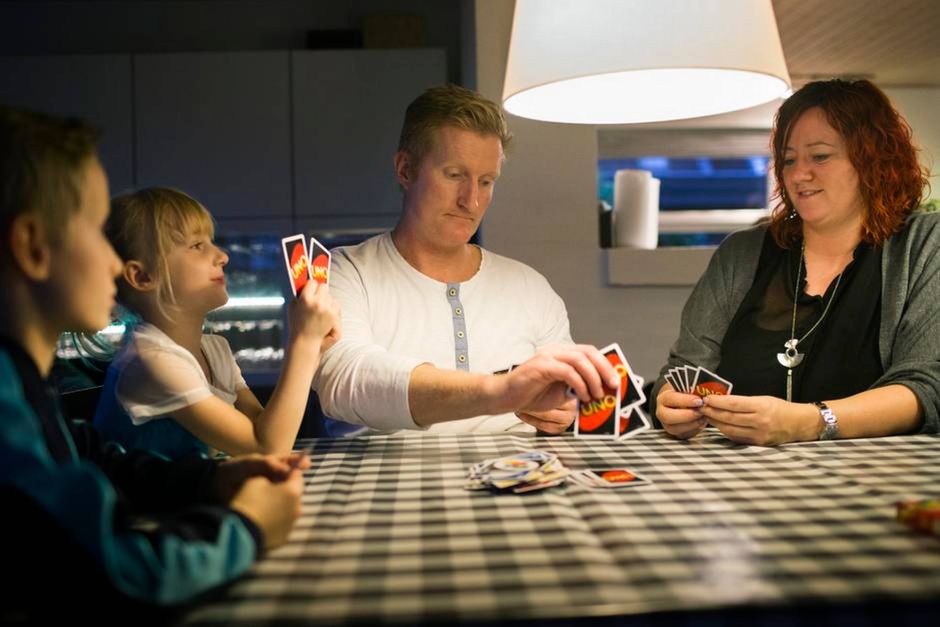 Mike og Helle Klitgaard gik fra hinanden for tre år siden, men de er stadig gode venner og træffer alle beslutninger sammen om de to fælles børn, Andrea og Emil. Foto: Mattias Svold.
