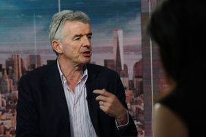 Michael O'Leary, chief executive officer of Ryanair Holdings, speaks during a Bloomberg Television interview in New York on May 20, 2019. Foto: Bloomberg photo by Christopher Goodney.