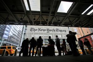 Aviser som New York Times har mærket en stor interesse fra nye abonnenter efter præsidentvalget i USA. Foto: AP.