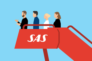 Onsdag blev der hakket endnu en stor luns af værdien af flyselskabet SAS, som dykkede med 29 pct. Det skete efter meldinger om et farvel til børsen.
