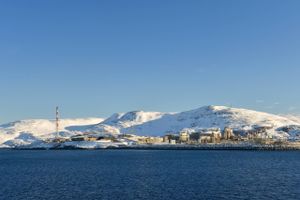 Der er gaslækage på øen Melkøya. Foto: Michael Narten/AP/Ritzau Scanpix