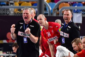 Nikolaj Jacobsen styrede Danmark til en ny guldmedalje ved VM. Foto: Jonas Ekströmer/TT/Scanpix
