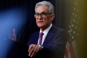 Centralbankchef Jerome Powell skulle onsdag svare på flere spørgsmål relateret til en kommende rentesænkning fra Federal Reserves side. Foto: Evelyn Hockstein/Reuters/Ritzau Scanpix