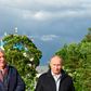 Ruslands Vladimir Putin (th.) sammen med den sanktionerede oligark Igor Sechin den 31. juli sidste år, da Sechin besøgte Putin på det over 600 år gamle kloster Konevsky på øen af samme navn i søen Ladoga godt 100 km nord for Skt. Petersborg i Rusland. Sechin, der har fået beslaglagt to yachter, ses som Putins de facto-stedfortræder. Foto: Alexei Nikolsky/Sputnik/ Kremlin Pool Photo